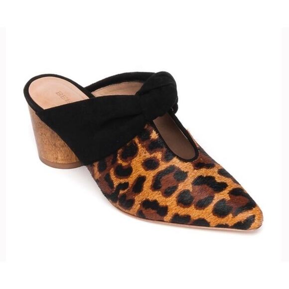 BERNARDO Finley Leopard Print Slide Mules Slip On Heels Pointed Toe Size 9.5 - Picture 1 of 10